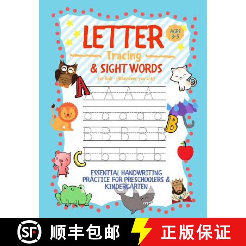 【3-4周达】Letter Tracing and Sight Words for Kids (Wherever you are): : Essential Handwriting Practi... [9781989626108]