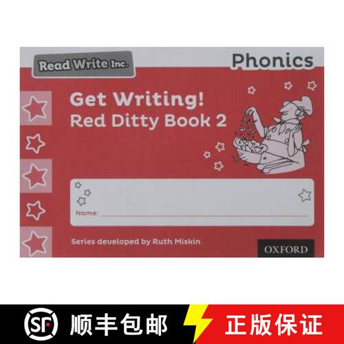 【3-4周达】Read Write Inc. Phonics: Get Writing! Red Ditty Book 2 Pack of 10 [9780198414285]
