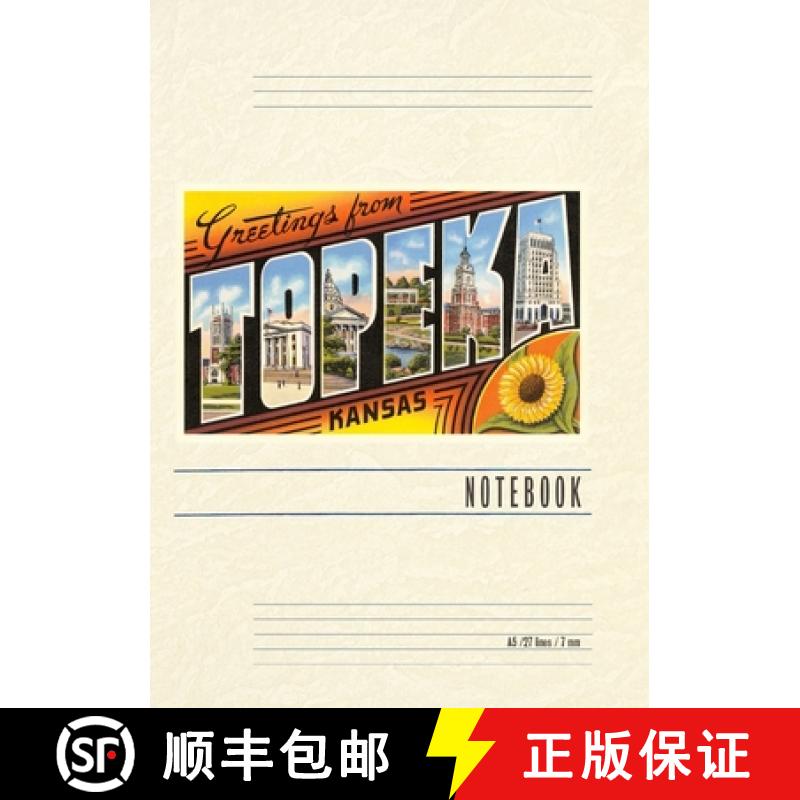 【3-4周达】Vintage Lined Notebook Greetings from Topeka [9798385417285]