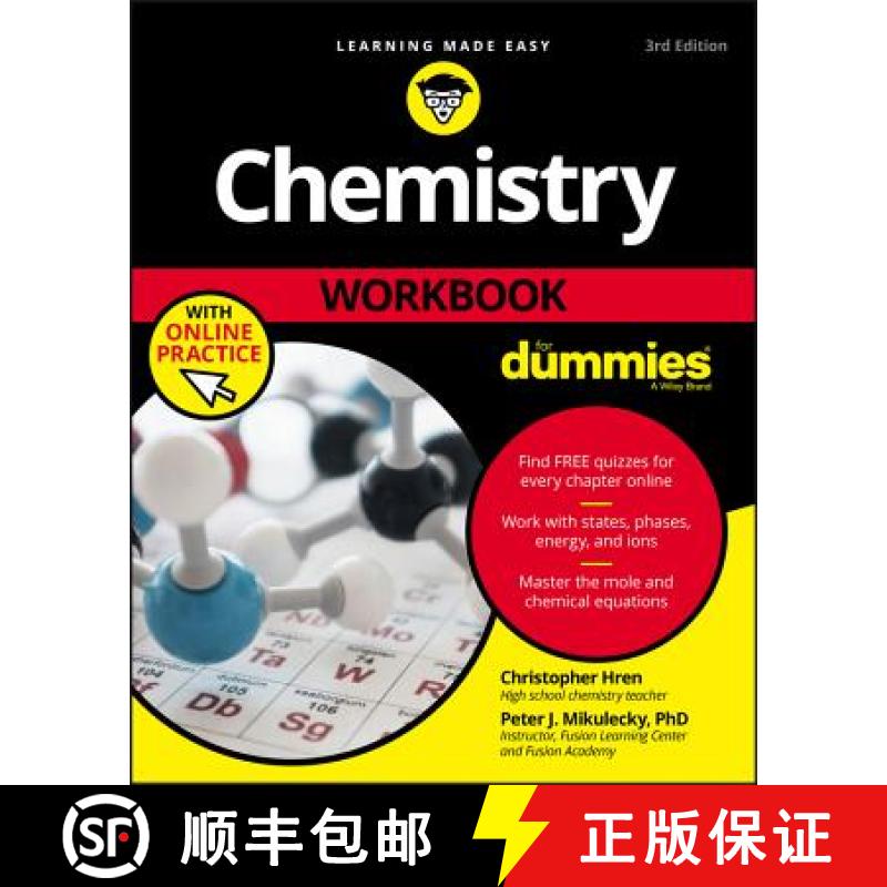 【3-4周达】Chemistry Workbook For Dummies With Online Practice, Third Edition [Wiley化学化工] [9781119357452]