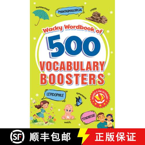 【3-4周达】Wacky Workbook of 500 Vocabulary Boosters: Colorful Glossary of Unique Words I Comes with ... [9789815323344]
