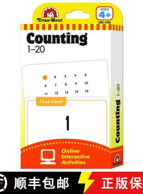 【3-4周达】闪记学习卡 计数1-20 4岁以上 The Learning Line Flashcard Counting 1-20 [9781609639440]