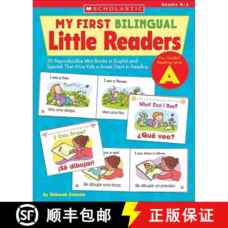 【3-4周达】My First Bilingual Little Readers: Level a: 25 Reproducible Mini-Books in English and Span... [9780439700696]