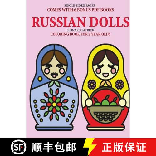 【3-4周达】Coloring Book for 2 Year Olds (Russian Dolls) [9780244261207]
