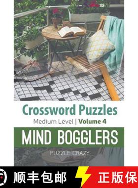 【3-4周达】Crossword Puzzles Medium Level: Mind Bogglers Vol. 4 [9781683056898]