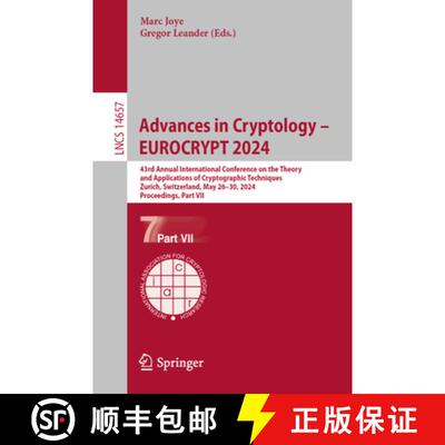 【3-4周达】Advances in Cryptology – EUROCRYPT 2024: 43rd Annual International Conference on the Theo... [9783031587535]
