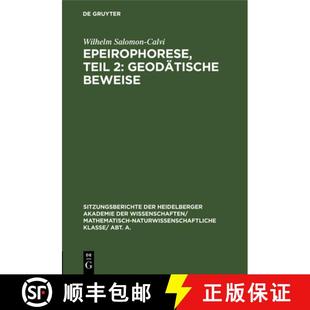 Teil Geodatische Beweise 预订 9783111190044 Epeirophorese