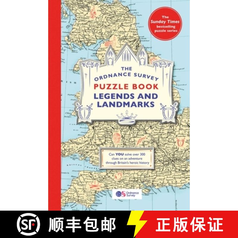 【3-4周达】The Ordnance Survey Puzzle Book Legends and Landmarks : Pit your wits against Britain's gr... [9781399611077]