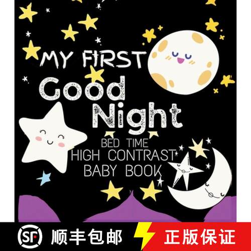 【3-4周达】High Contrast Baby Book - Good Night: My First Good Night For Newborn, Babies, Infants | H... [9789843602916]