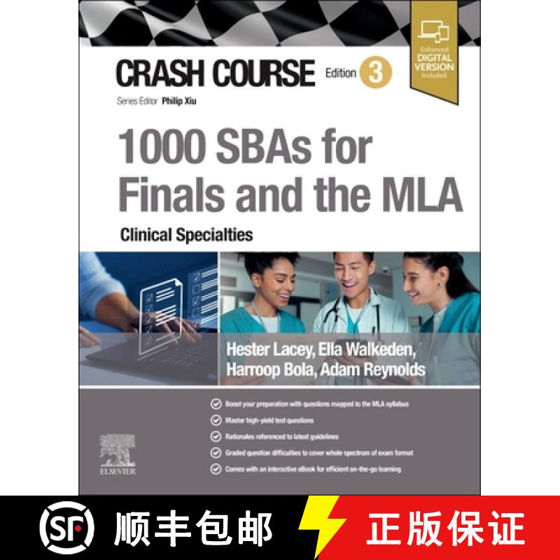 【3-4周达】Crash Course 1000 Sbas for Finals and the MLA - Clinical Specialties [9780443283246]