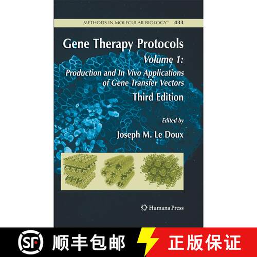 【3-4周达】Gene Therapy Protocols : Volume 1: Production and In Vivo Applications of Gene Transfer Ve... [9781627039567]