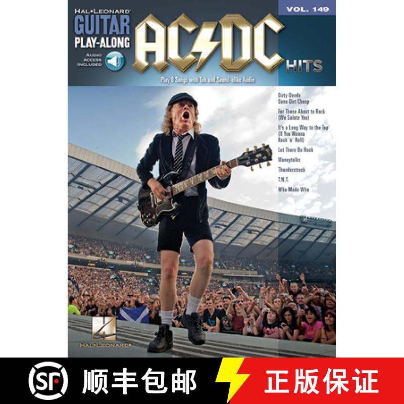 【3-4周达】AC/DC Hits Guitar Play-Along Volume 149 Book/Online Audio [With CD (Audio)] [9781458414922]