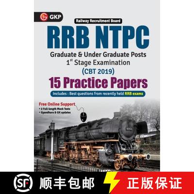 【3-4周达】RRB NTPC 2019-20 : 15 Practice Papers (CBT 1st Stage) [9789389310597]