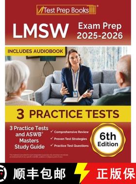 【3-4周达】LMSW Exam Prep 2025-2026: 3 Practice Tests and ASWB Masters Study Guide [6th Edition] [9781637753224]