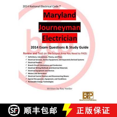 【3-4周达】Maryland 2014 Journeyman Electrician Study Guide & Exam Questions [9781945660078]