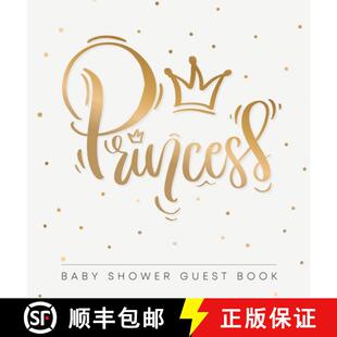 Girl Theme Gold Royal Shower Book 9788395810442 ... Baby Guest Princess Alternative Crown Wishes 4周达