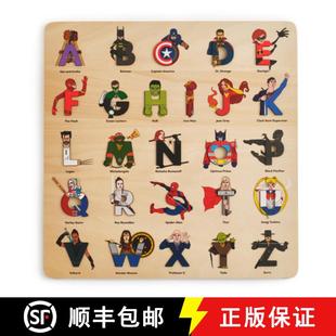 【3-4周达】Superhero Legends Wooden Alphabet Puzzle [9781763753884]