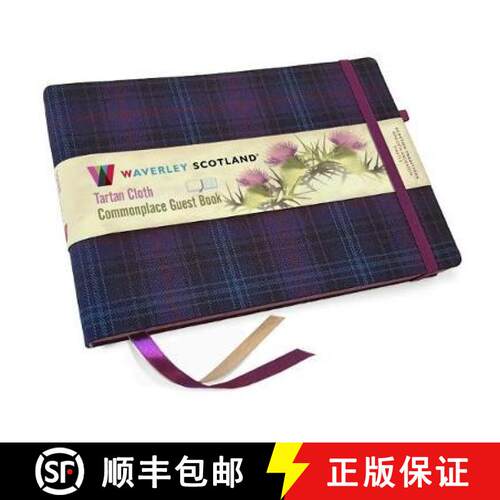 【3-4周达】精装 Guest Book - Kinloch Anderson Thistle Tartan cloth: Waverley Scotland Genuine Tartan ... [9781849344920]