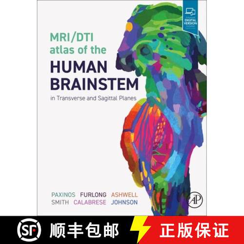 【3-4周达】精装 MRI/DTI Atlas of the Human Brainstem in Transverse and Sagittal Planes [9780323915830]