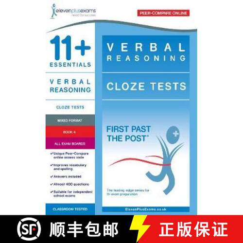 【3-4周达】11+ Essentials Verbal Reasoning: Cloze Tests Book 4 [9781912364794]