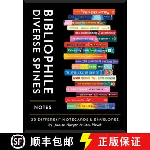 Spines Different Envelopes Bibliophile 4周达 9781797215488 Diverse Notecards Notes