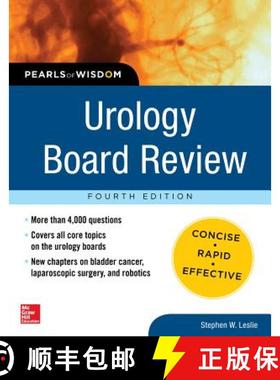 【3-4周达】Urology Board Review Pearls of Wisdom, Fourth Edition [9780071799263]