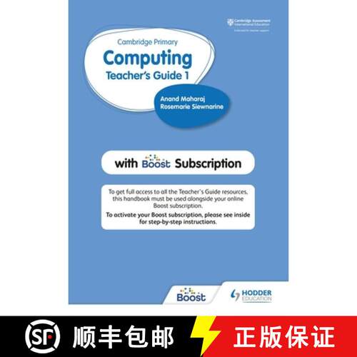【3-4周达】Cambridge Primary Computing Teacher's Guide Stage 1 with Boost Subscription: Hodder Educat... [9781398368125]