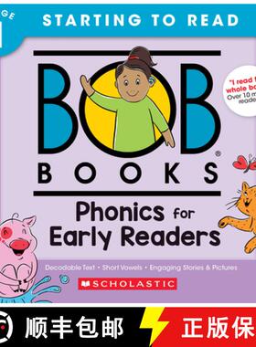 【3-4周达】Bob Books - Phonics for Early Readers Box Set Phonics, Ages 4 and Up, Kindergarten (Stage ... [9781339023847]