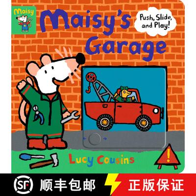 【3-4周达】Maisy's Garage: Push, Slide, and Play! (A Maisy the Mouse Interactive Board Book for Toddl... [9781536216837]