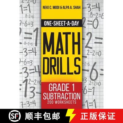 【3-4周达】One-Sheet-A-Day Math Drills: Grade 1 Subtraction - 200 Worksheets (Book 2 of 24) [9781627341950]