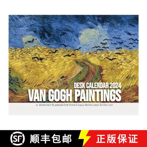 【3-4周达】Van Gogh Paintings Desk Calendar 2024: A Monthly Planner For Your Goals, Notes, and To-Do ... [9781636572635]
