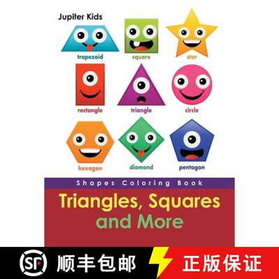 【3-4周达】Triangles, Squares and More: Shapes Coloring Book [9781683053422]