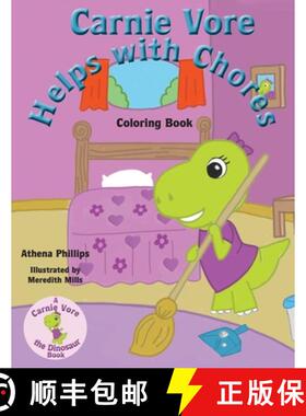 【3-4周达】Carnie Vore Helps with Chores Coloring Book [9781733187954]