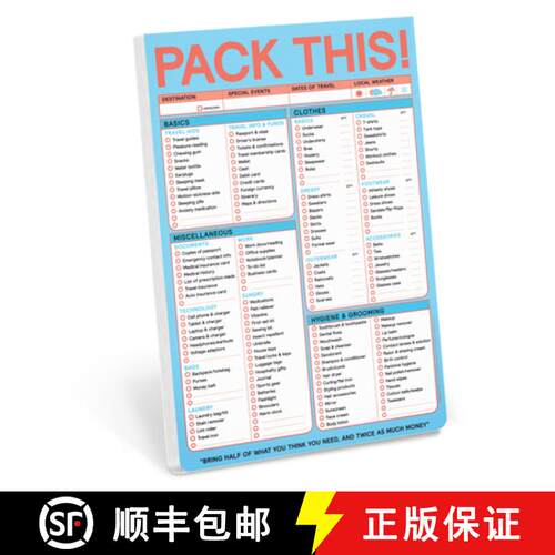 【3-4周达】Knock Knock Pack This (Refresh) Classic Pad (Pastel Edition) [9781683492986]