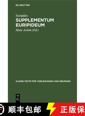 预订 Supplementum Euripideum [9783110996494]