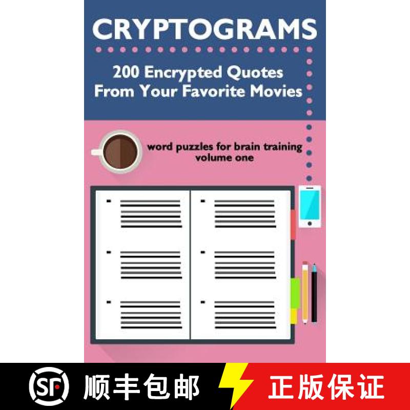 【3-4周达】Cryptograms: 200 Encrypted Quotes From Your Favorite Movies [9780692741016]