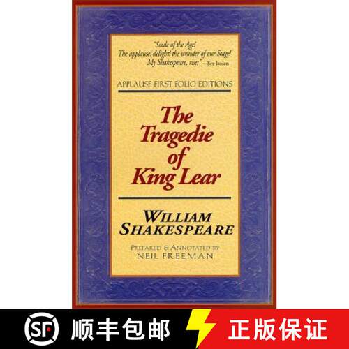 【3-4周达】The Tragedie of King Lear: Applause First Folio Editions [9781557834362]