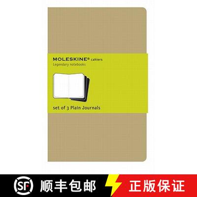 【3-4周达】Moleskine Cahier Journal (Set of 3), Pocket, Plain, Kraft Brown, Soft Cover (3.5 X 5.5): S... [9788883704949]
