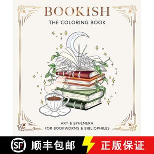 Ephemera Bookish Art 预订 for 9780486855202 Coloring Bibliophiles The Book Bookworms