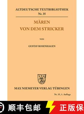 【3-4周达】Mären von dem Stricker [9783110483147]