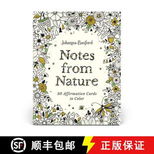 【3-4周达】Johanna Basford's Notes from Nature: 30 Affirmations Cards to Color [9781805700517]