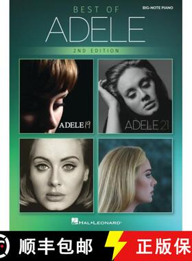 【3-4周达】Best of Adele for Big-Note Piano - 2nd Edition: Easy Songbook with Lyrics [9781705160985]