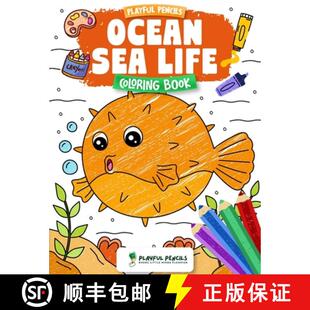 【3-4周达】Playful Pencils Ocean Sea Life Coloring Book [9781916835290]