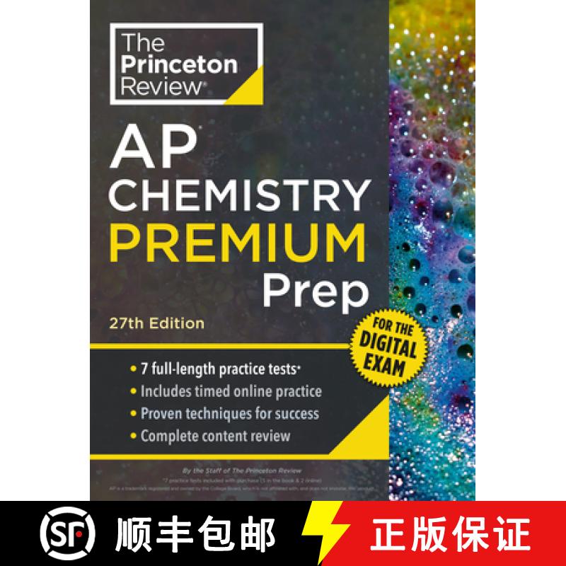 【3-4周达】Princeton Review AP Chemistry Premium Prep, 27th Edition: 7 Practice Tests + Digital Pract... [9780593518236]