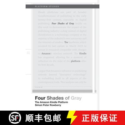 【3-4周达】Four Shades of Gray: The Amazon Kindle Platform [9780262543507]