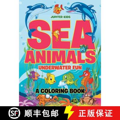 【3-4周达】Sea Animals Underwater Fun Coloring Book [9781682602645]