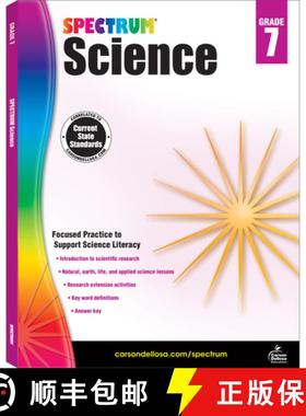 预订 Spectrum Science, Grade 7: Volume 59 [9781483811710]