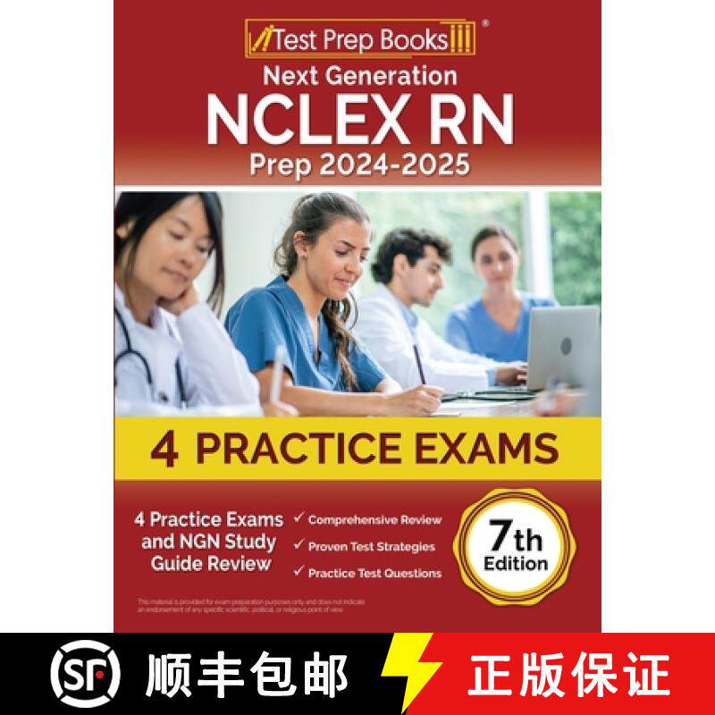 【3-4周达】Next Generation NCLEX RN Prep 2024-2025: 4 Practice Exams and NGN Study Guide Review [7th ... [9781637754481]