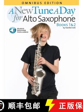 【3-4周达】A New Tune a Day: Alto Saxophone Books 1 & 2 Omnibus Edition - Book/Online Audio [9781847721594]