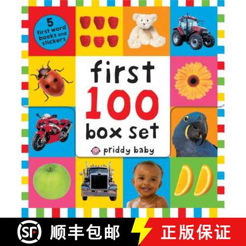 【3-4周达】First 100 Paperback Box Set (5 Books): Animals, Trucks, Words, Numbers, Colors ABC Numbers... [9780312525934]